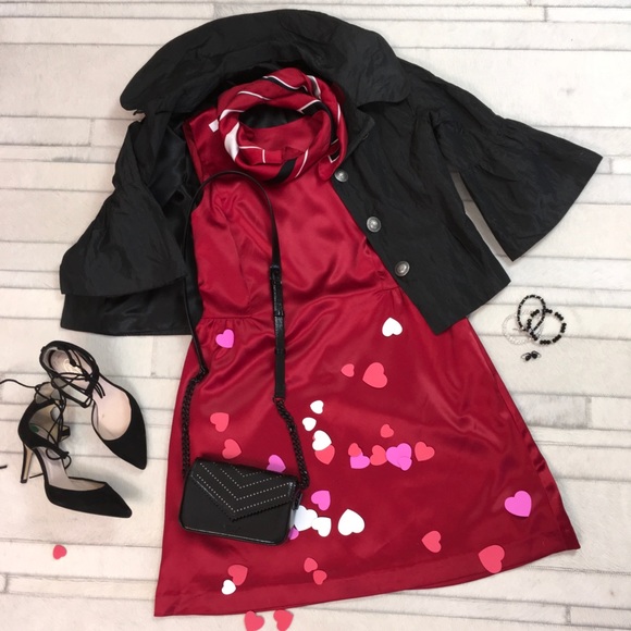 Gap structured red satin, holiday fit and flare, party dress Size 12 - Picture 10 of 15